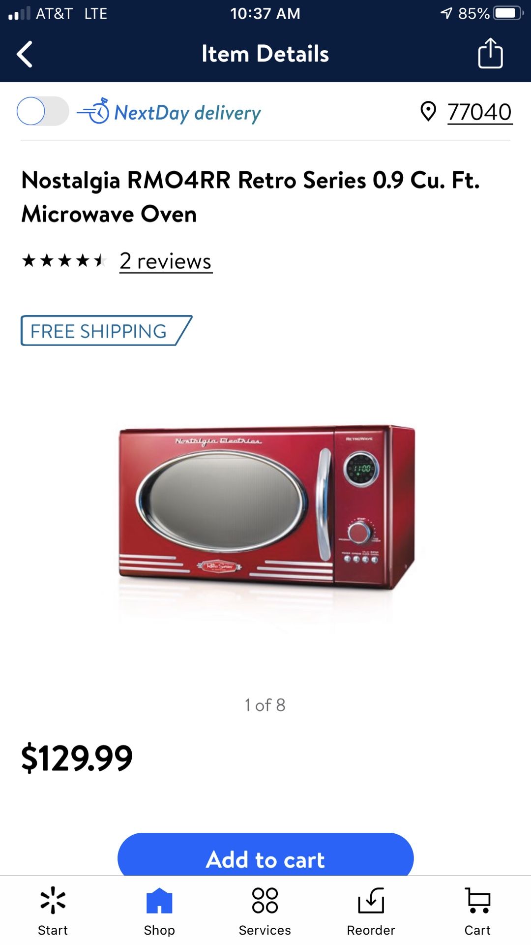 NOSTALGIA (NEW) microwave Candy Red