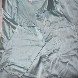 Mint Satin Cropped Top