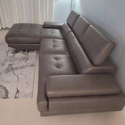 Gray Leather Couch