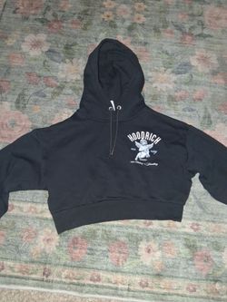 Hoodrich crop top hoodie medium black