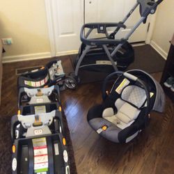 Chicco Keyfit30 And Keyfit Caddy With 3 Bases