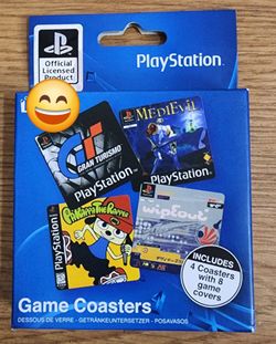 Sony PlayStation Drink Coaster Video Game Gaming Beer Coffee Cup Hot Cold Water