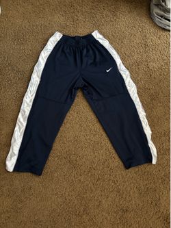 Nike Navy Blue Striped Tear-Away Pants Size L