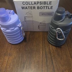 Brand New Silicone Collapsible Water Bottles