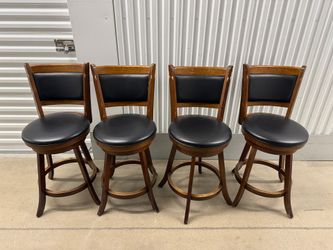 Swivel Leather Barstools All 4 For $250