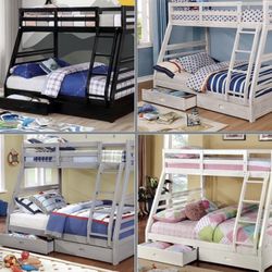 Twin Full Black Bunkbed With Ortho Mattress Included!!