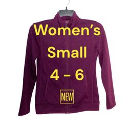 Women’s Eddie Bauer Quest Small 4 - 6 Full Zip Purple Jacket Long Sleeve Pockets