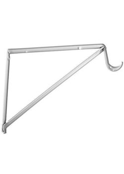 Lot of 2 Floating Shelf Closet Brackets 12.5" inch White Steel Shelf Bracket Set