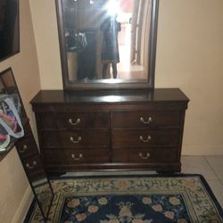 Mahogany Dresser and Mirror 