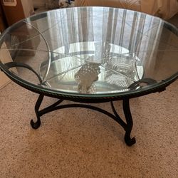 Glass Round Coffee Table 
