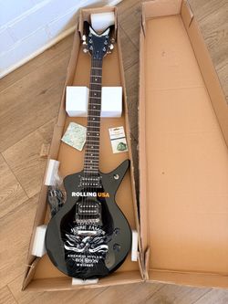 Dean Cadillac X Cadi X Jesse James Bourbon Signed Black Guitar NIB
