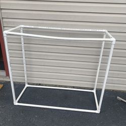 Towel Rack Made Out of PVC For Pool