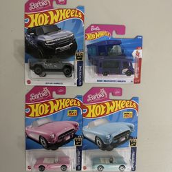 Hot Wheels Barbie Lot Corvette Hummer Purple Dream Camper 