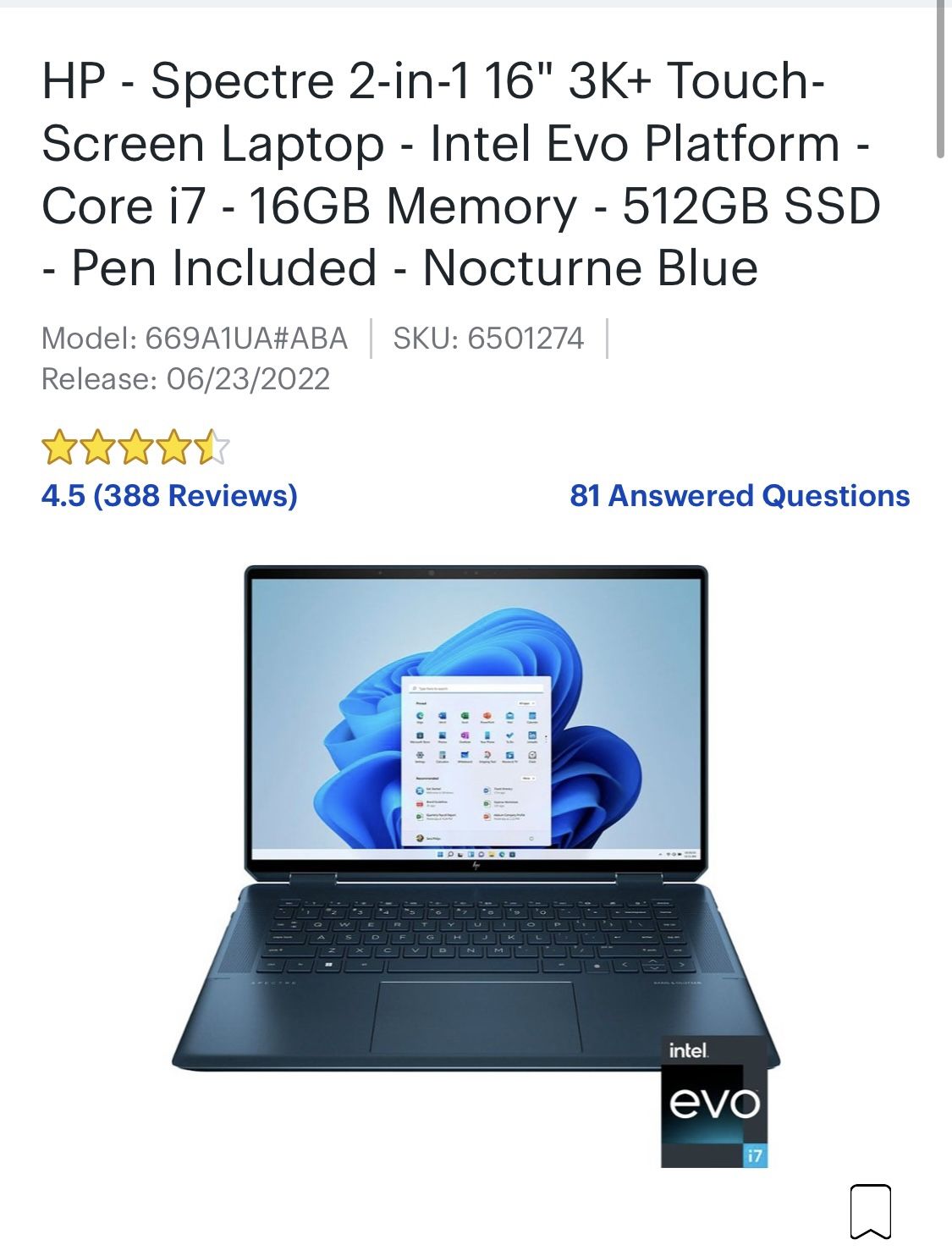 HP Spectre 2 In 1