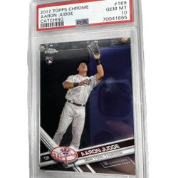 Aaron Judge RC PSA 10 2017 Topps Chrome #169 Catching 