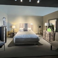 Grey 4PC Queen Bedroom Set