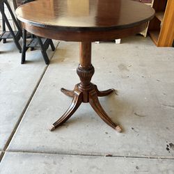 Newly Restored All Hardwood Antique Table. The dimensions are 36W x 36D x 36H