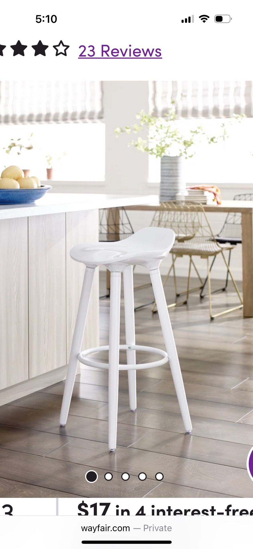 Bar Stool White