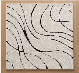 Safavieh Florida Shag Rug 6'7" - Ivory/Black