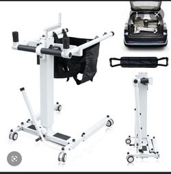 Electric Patient Lift Transfer Chair Folding Bathroom Wheelchairs Foldable