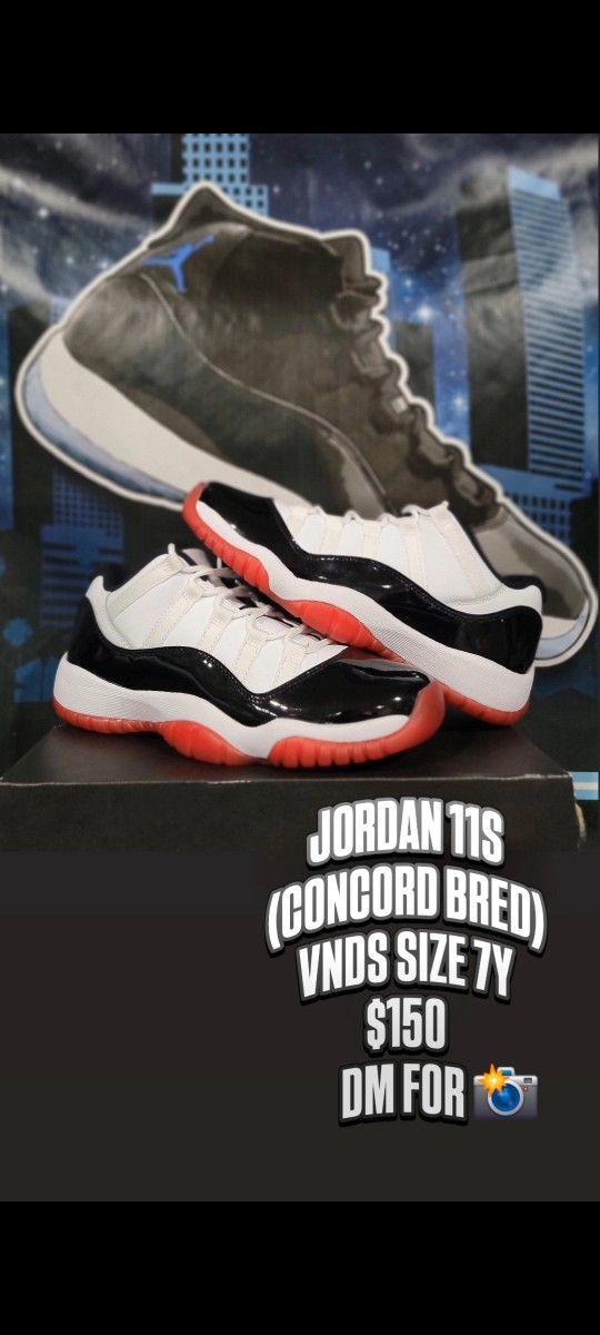 Jordan 11 Low Concord Bred Size 7 VNDS