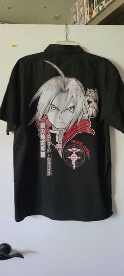 Funimation brand Fullmetal Alchemist button down shirt unisex size L