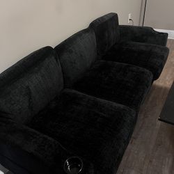 Black Couch W/ Ottoman 