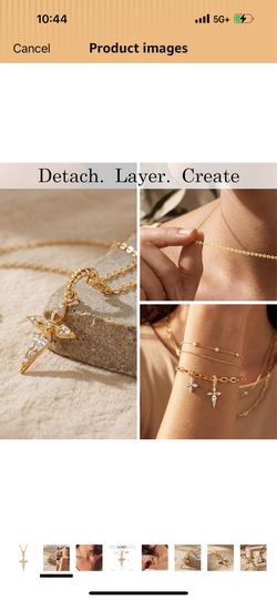 Brand new Cross Necklace for Women, Dainty 14K Gold Plated CZ Cross Pendant Faith Jewelry Gift for Wife Mother Friends