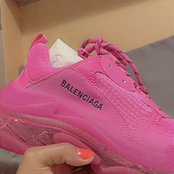 Pink Balenciaga Triple Clear Sole Shoe Size 38