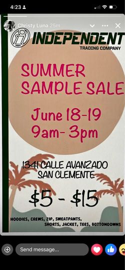 Sample Sale - Independent Trading Co
