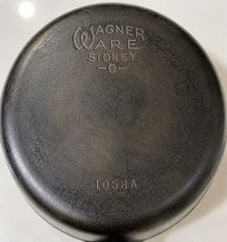 Vintage Wagner Ware Sidney O #8 Cast Iron Skillet 1058A - Sits Flat!