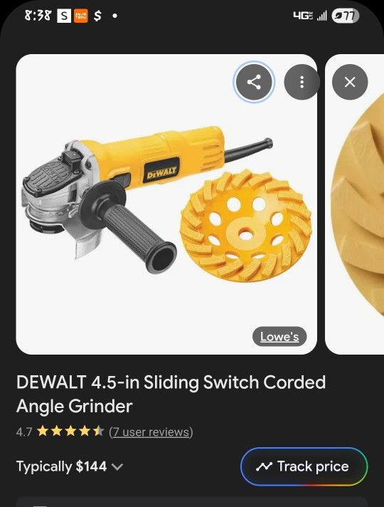 Dewalt Grinder (NEVER OPENED/BRAND NEW)