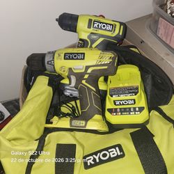 Ryobi 18V ONE+ Drill Set with Charger and Bag