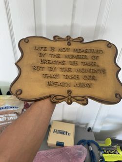 Bronze-Finish Inspirational Quote Plaque - Heavy Cast Wall Decor