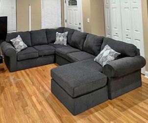 Large Grey Sectional Sofa Couch!! New