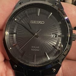 Seiko Watch Black Solar 