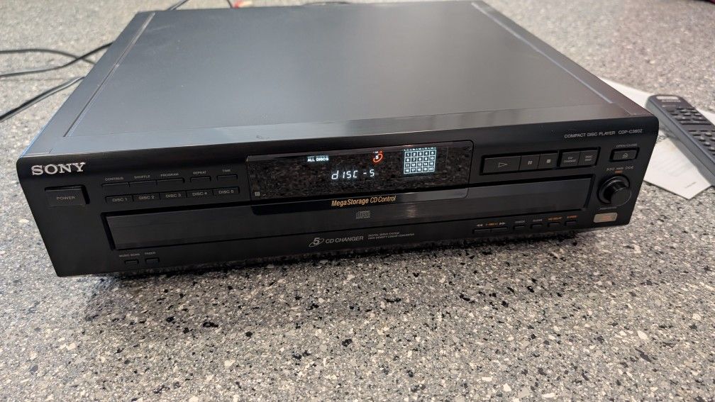 Sony CDP-C360Z Mega Storage 5 Disc CD Compact Disc Changer