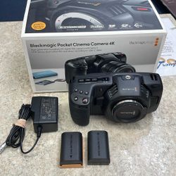 Blackmagic Pocket Cinema Camera 4K With Original Box / 2 Batteries (70502206)