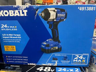 Kobalt 24-volt Variable Speed Brushless 1/2-in Drive Cordless Impact Wrench