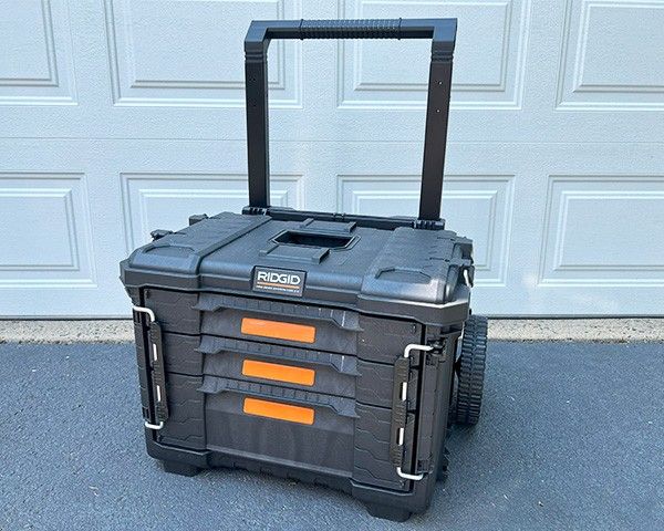 Rigid 2.0 Modular Tool Storage Three Drawer Box On Wheels
