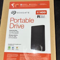 Seagate Portable 1TB External Hard Drive HDD - USB 3.0 for PC, Mac, PlayStation, & Xbox, 1-Year Resc