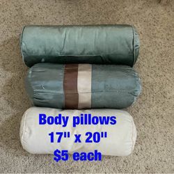 Body  pillows  :  17" to  21"  -  $5  each