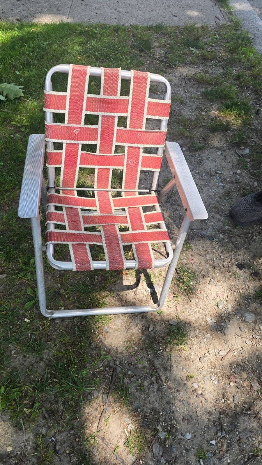 Vintage Aluminum Folding Chair 