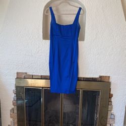 Royal blue Simple Dress