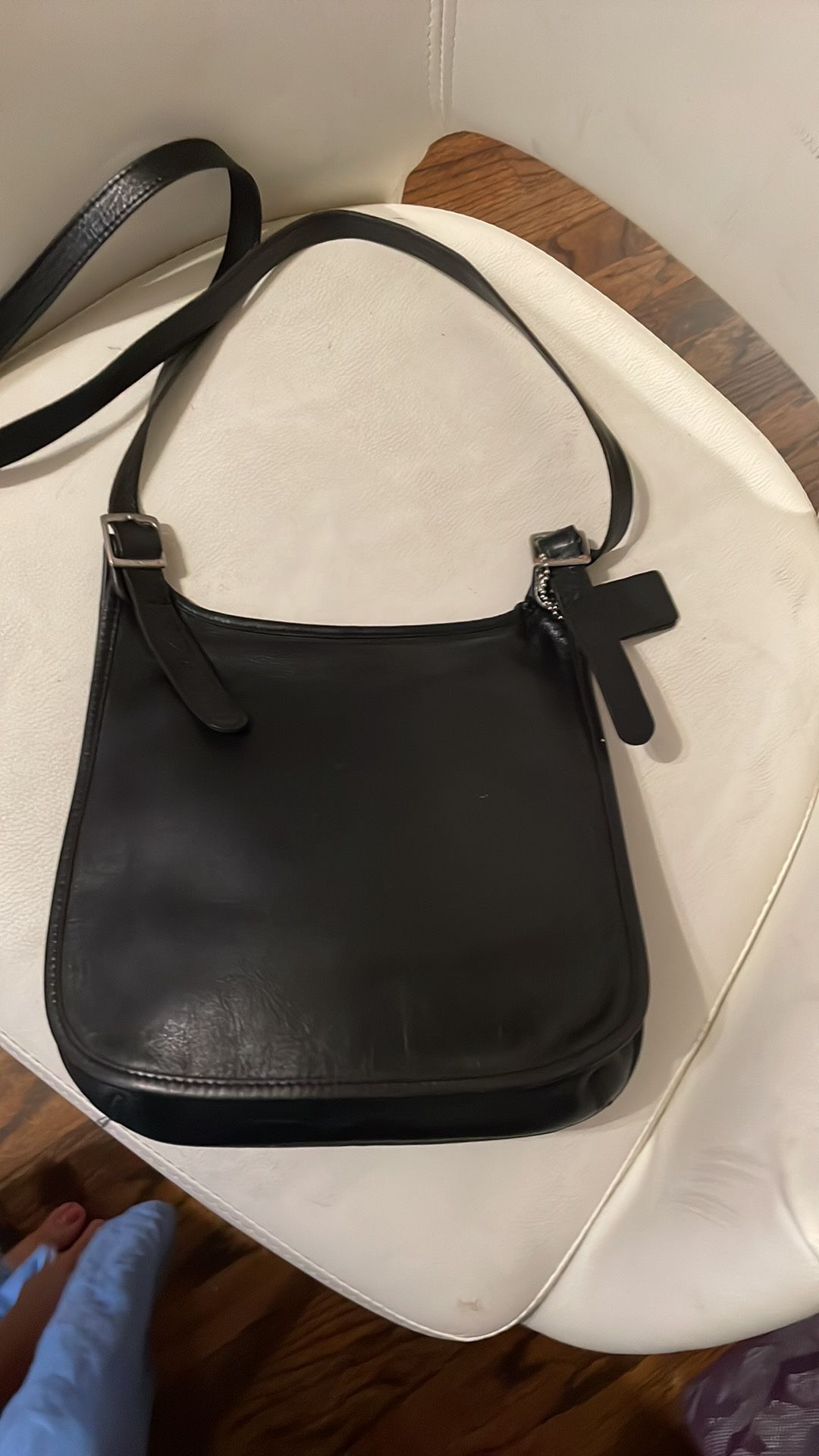 バッグ Old COACH Vintage Saddle Bag Black USA Vintage Coach Saddle Pouch Large | Style 9585 | Black | Made