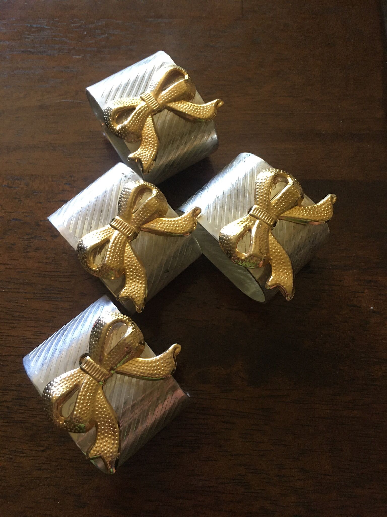 Silver Plated Napkin Rings, Set Of Four