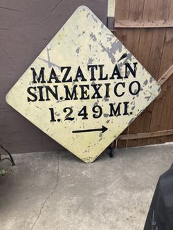 Cool Big Metal Sign! Mexico Sign. Vintage.