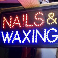 Nails & Waxing Sign * Advertising 