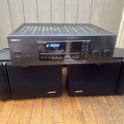   Vintage Kenwood KR-V8080 Audio-Video Surround Receiver featuring Dolby DSP Logic.