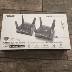 Asus AiMesh WI-Fi System AX6100 RT-AX92U 2 pack